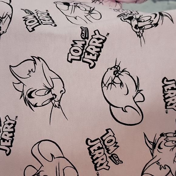 TOM AND JERRY Pink Crop Shirt Large‎ - Picture 3 of 6